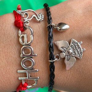 Hope Angels watching over me bracelet set